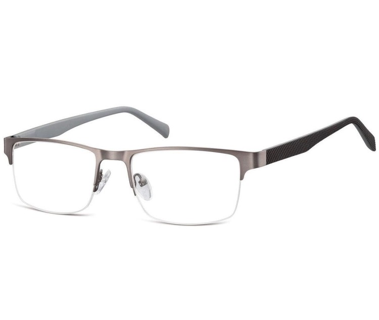 Żyłkowe oprawki korekcyjne zerówki okulary 601A szare