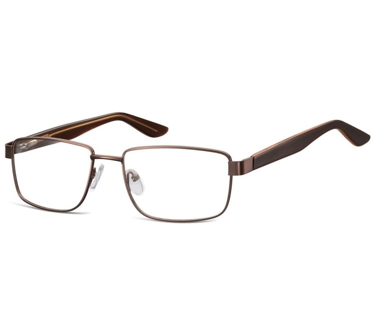 Oprawki korekcyjne zerówki okulary metalowe 885C brązowe