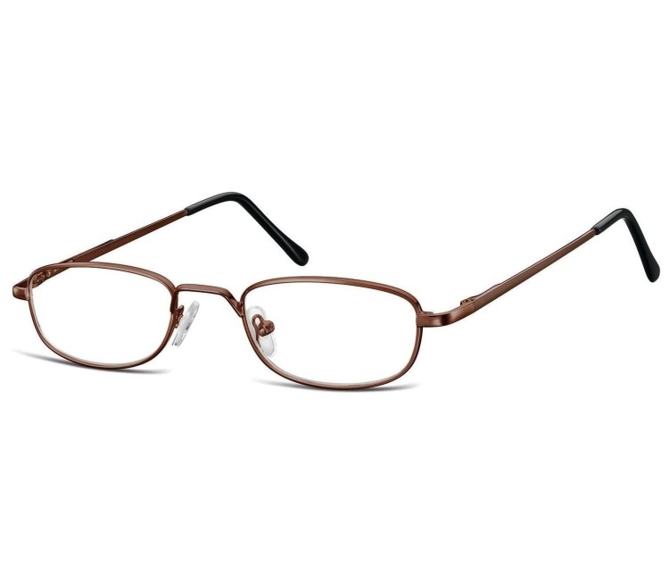 Oprawki korekcyjne zerówki okulary metalowe z uchwytem 784C kawowy brąz