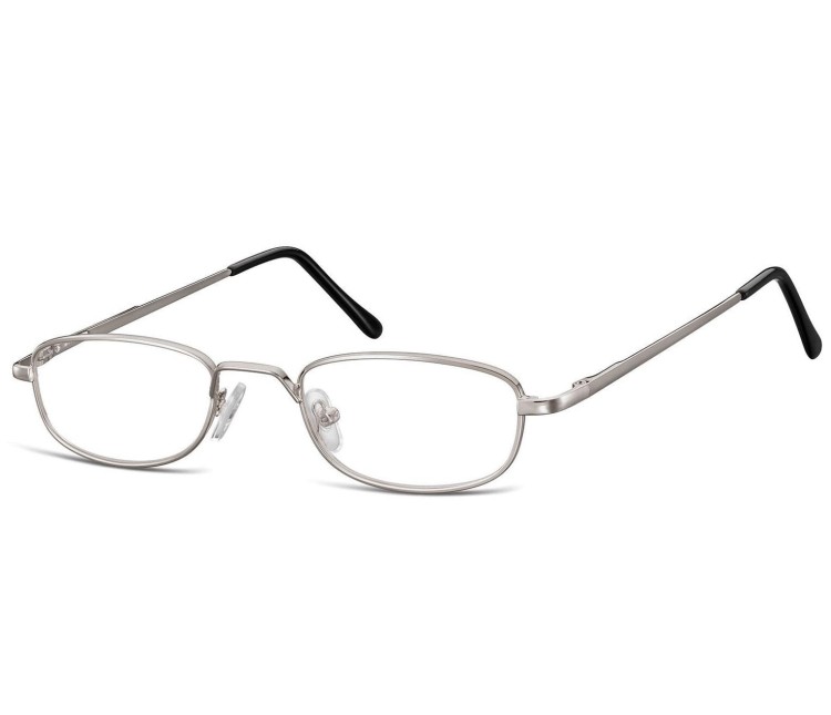 Oprawki korekcyjne zerówki okulary metalowe z uchwytem 784D srebrne