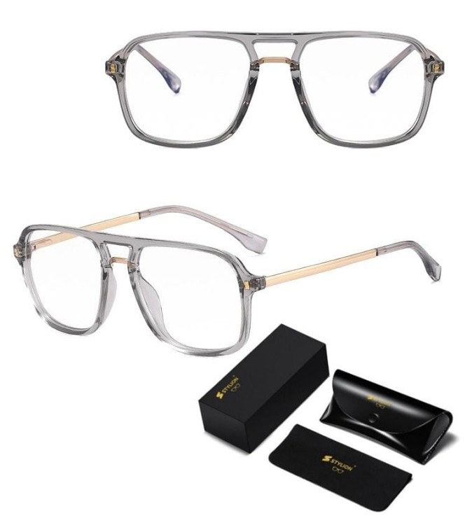 Okulary pilotki zerówki do komputera BLUE LIGHT z flexami 25131C