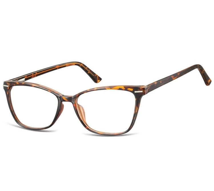 Damskie okulary optyczne zerówki kocie oczy Sunoptic CP118A panterka