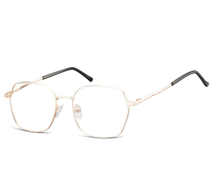 Okulary zerówki oprawki optyczne 913F różowe złoto