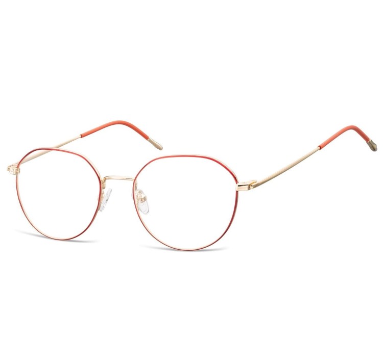 Lenonki Okulary oprawki optyczne 928H złoto-czerwone