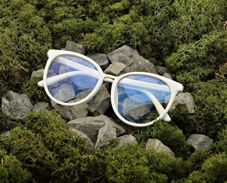 Białe okulary damskie z filtrem BLUE LIGHT do komputera korekcyjne EST-109K-5 Estillo