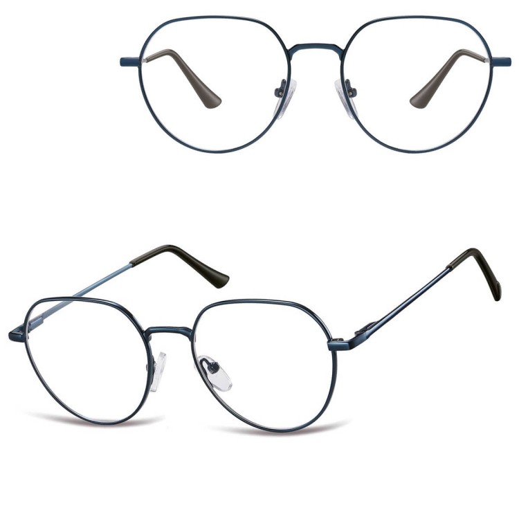 Okulary zerówki lenonki oprawki korekcyjne medium M294F granatowe