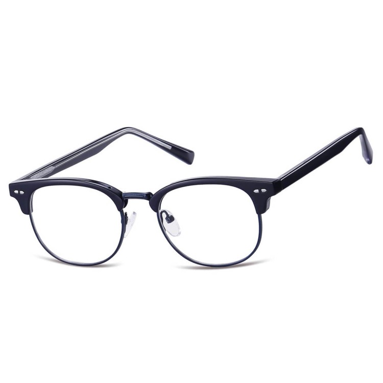 Okulary zerówki owalne oprawki korekcyjne 879C granatowy