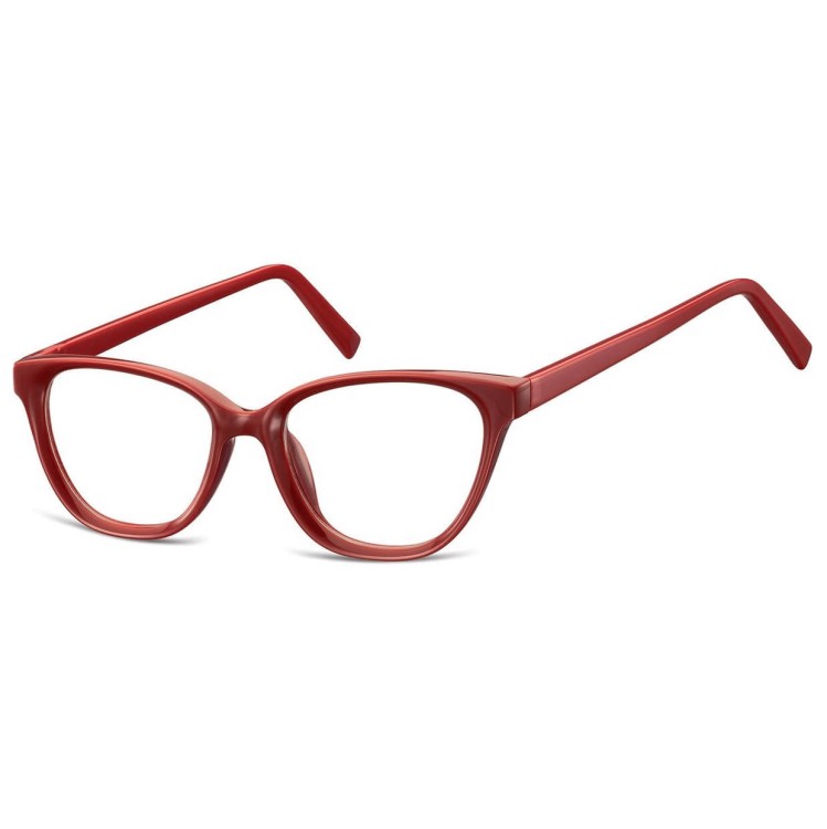 Damskie okulary acetatowe oprawki korekcyjne zerówki kocie AC394E bordowy