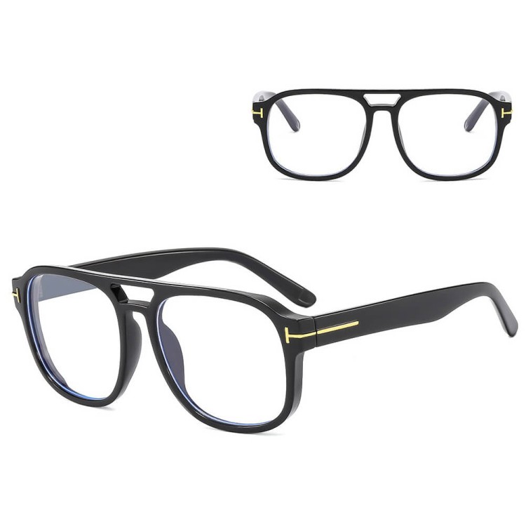 Okulary zerówki do komputera z filtrem BLUE LIGHT pilotki STL64E czarne