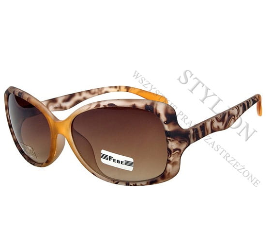 Damskie okulary przeciwsłoneczne FEBE-160 brązowe