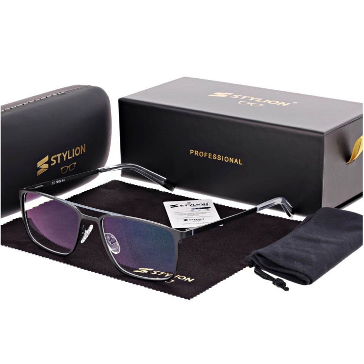 Męskie okulary Fotochromowe PREMIUM +0.50 do czytania z antyrefleksem STF380