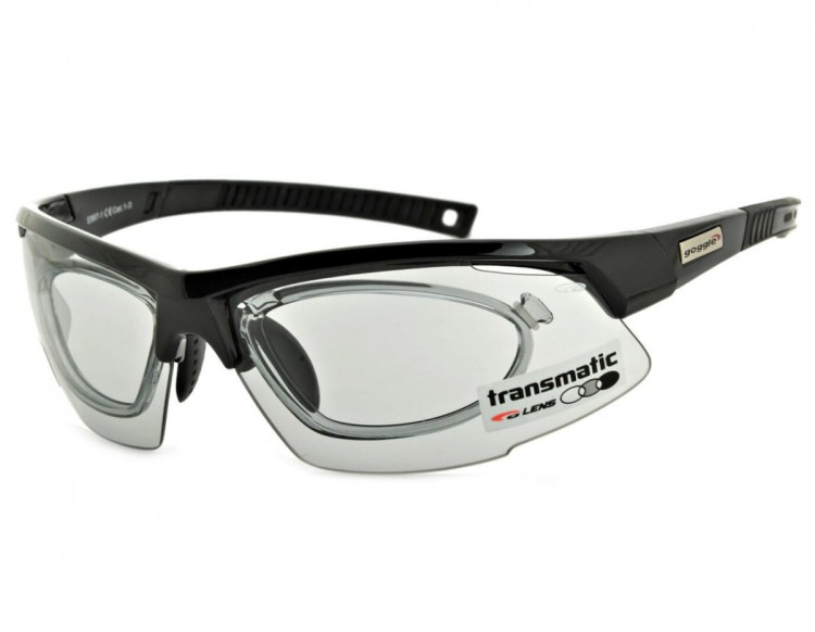 Fotochromowe okulary sportowe z ramką korekcyjną GOGGLE E867-1R
