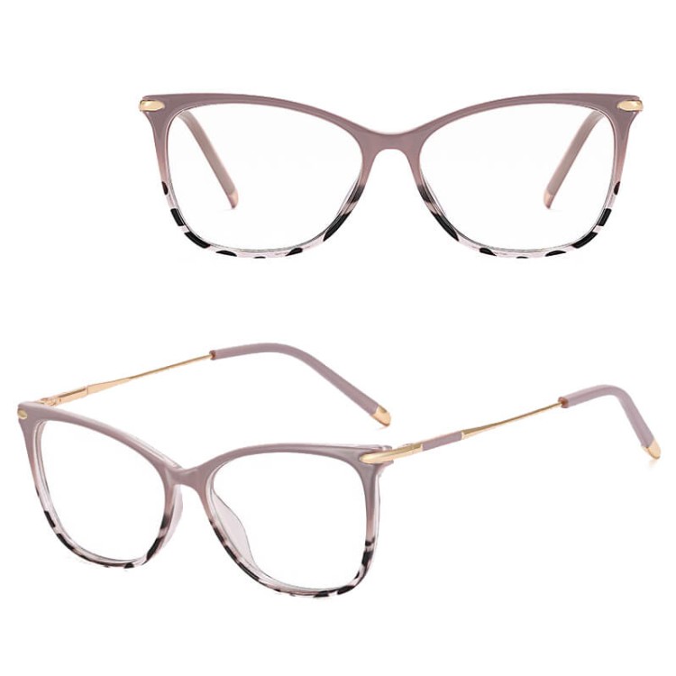 SLIM okulary damskie kocie oczy zerówki do komputera BLUE LIGHT 25151D