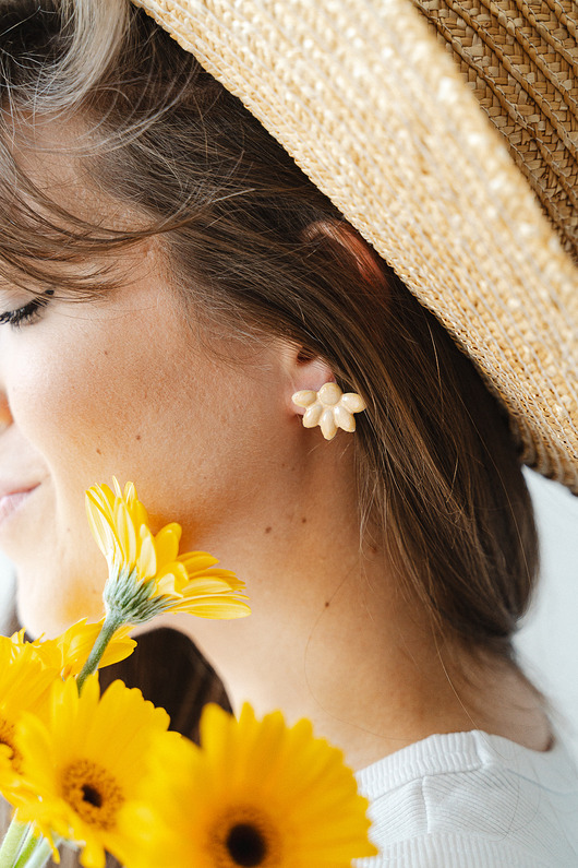 Kolczyki porcelanowe DAISY