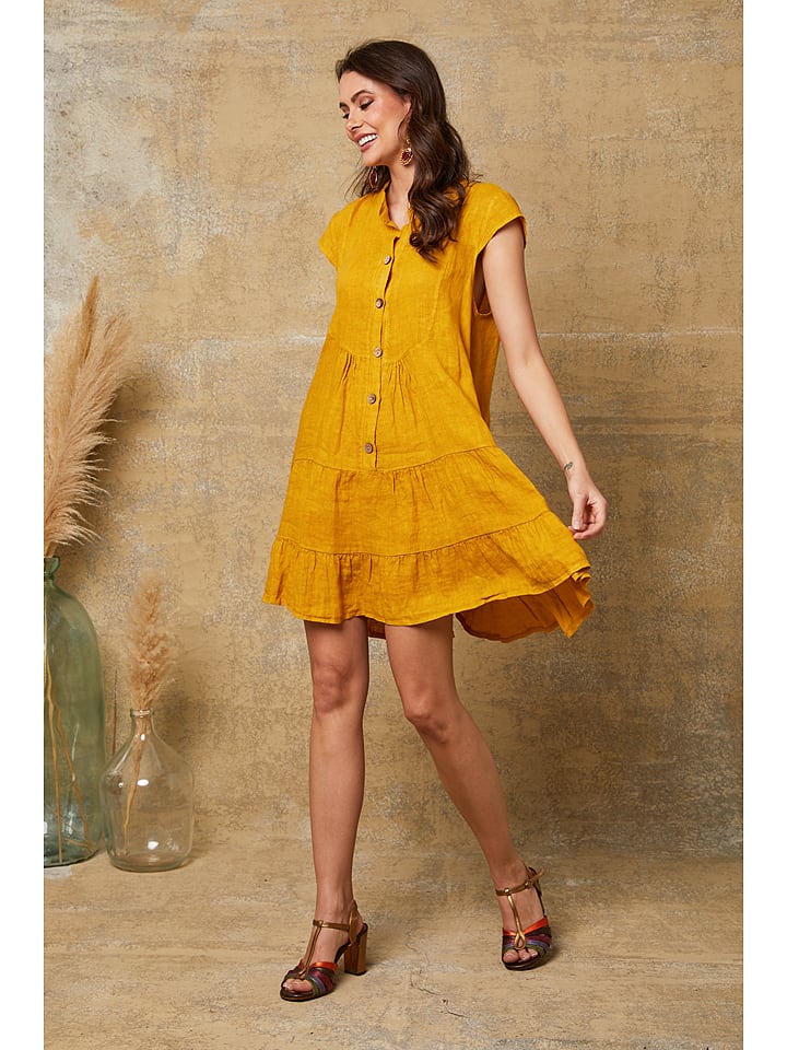 Fleur de Lin Lniana sukienka 