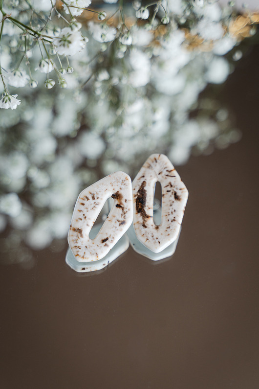 Kolczyki porcelanowe STRACCIATELLA