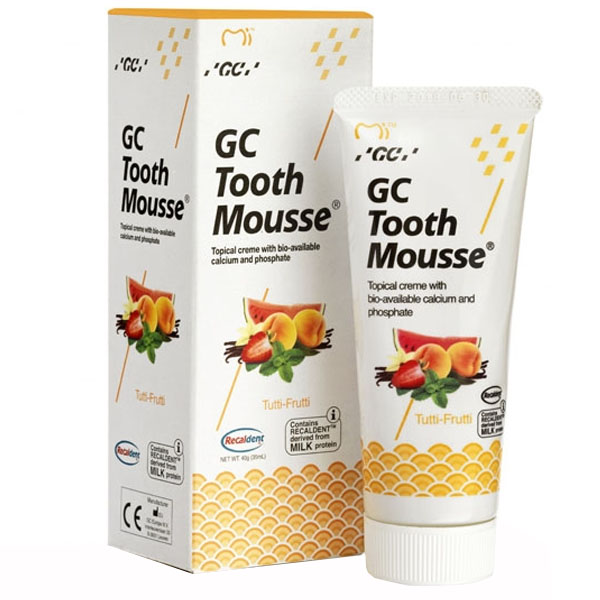 GC Tooth Mousse, pasta do miejscowego stosowania, smak tutti-frutti, bez fluoru, 35 ml USZKODZONE OPAKOWANIE