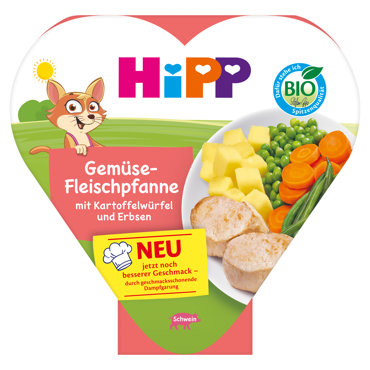 HiPP Danie Bio, jarzynki z ziemniaczkami i delikatnym schabem, po 1 roku, 250 g