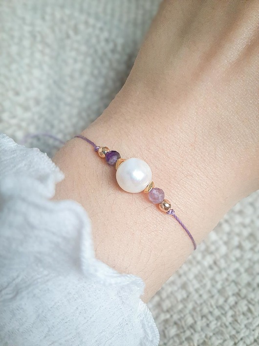 Bransoletka Zodiakalna Wodnik Big Pearl