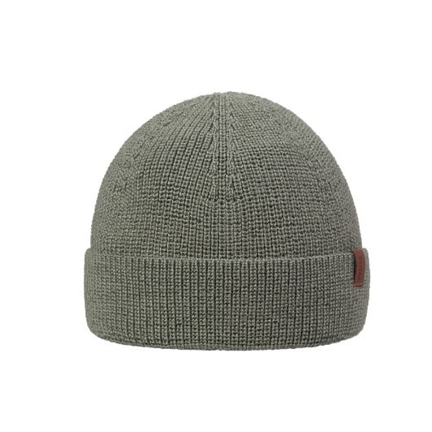 DOKERKA - wełniana czapka, 100% merino wool, oliwka