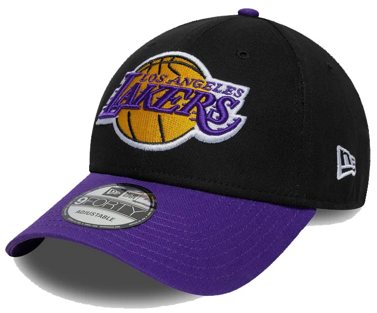 Czapka z daszkiem NEW ERA LA Lakers NBA Side Patch 9FORTY czarna