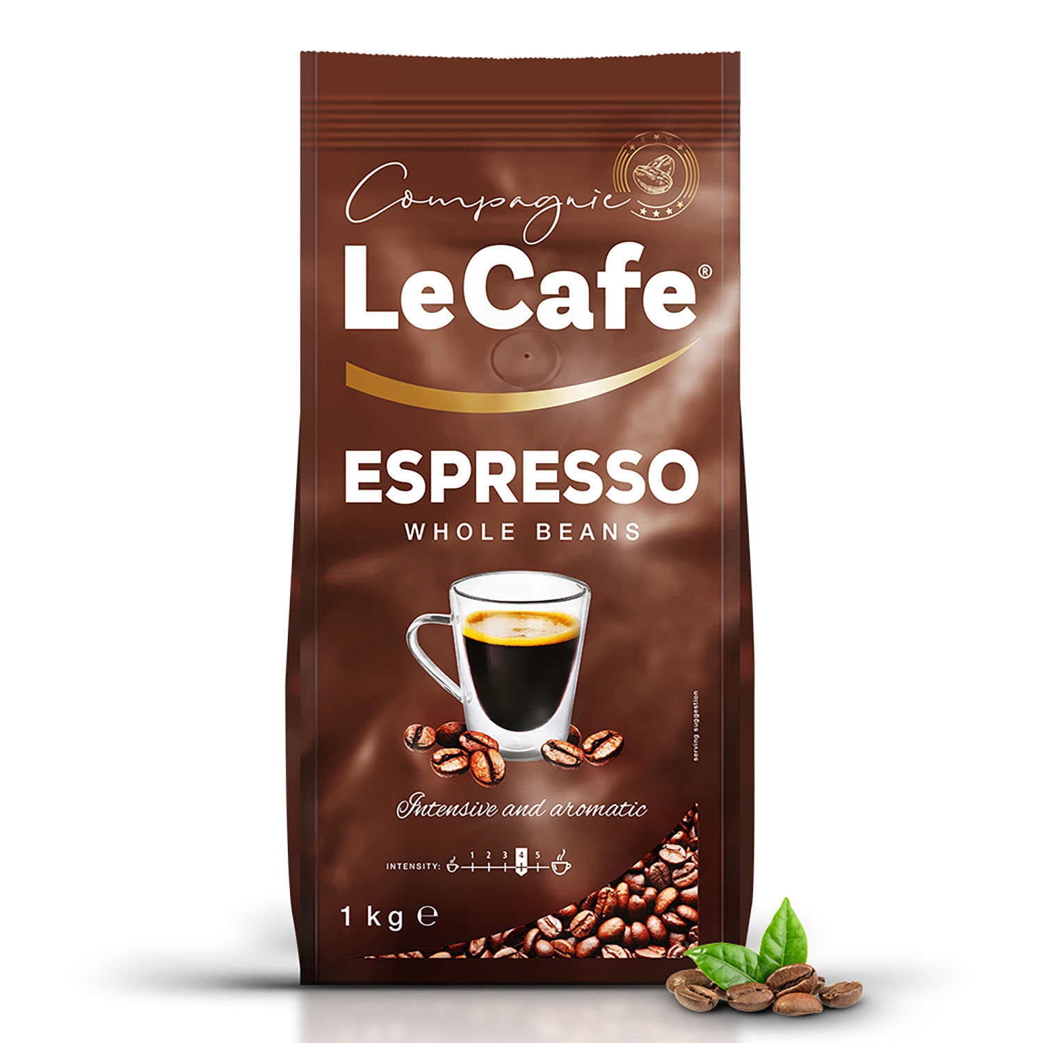 Kawa ziarnista Le Cafe Espresso, 1 kg, intensywność 4/5