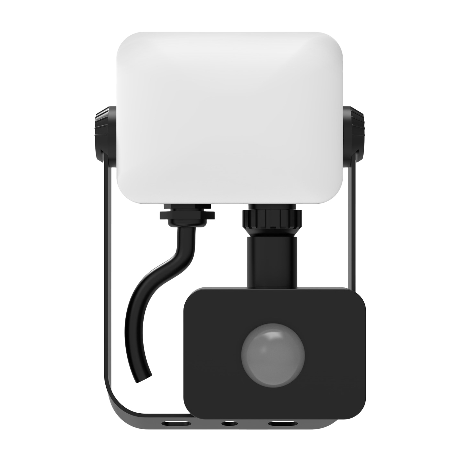 Naświetlacz LED Sanico Milky PIR, 4000K, 10 W, IP65, czujnik ruchu i zmierzchu