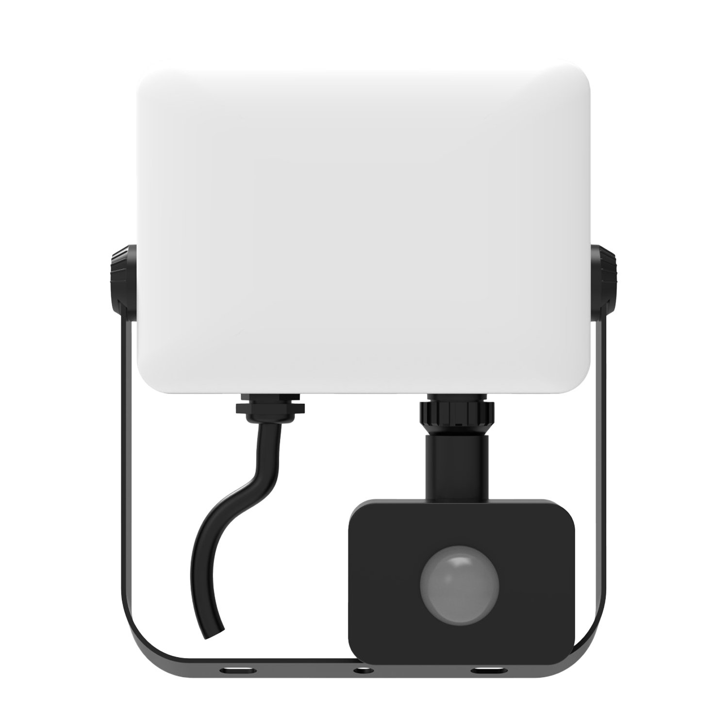 Naświetlacz LED Sanico Milky PIR, 6500K, 30 W, IP65, czujnik ruchu i zmierzchu