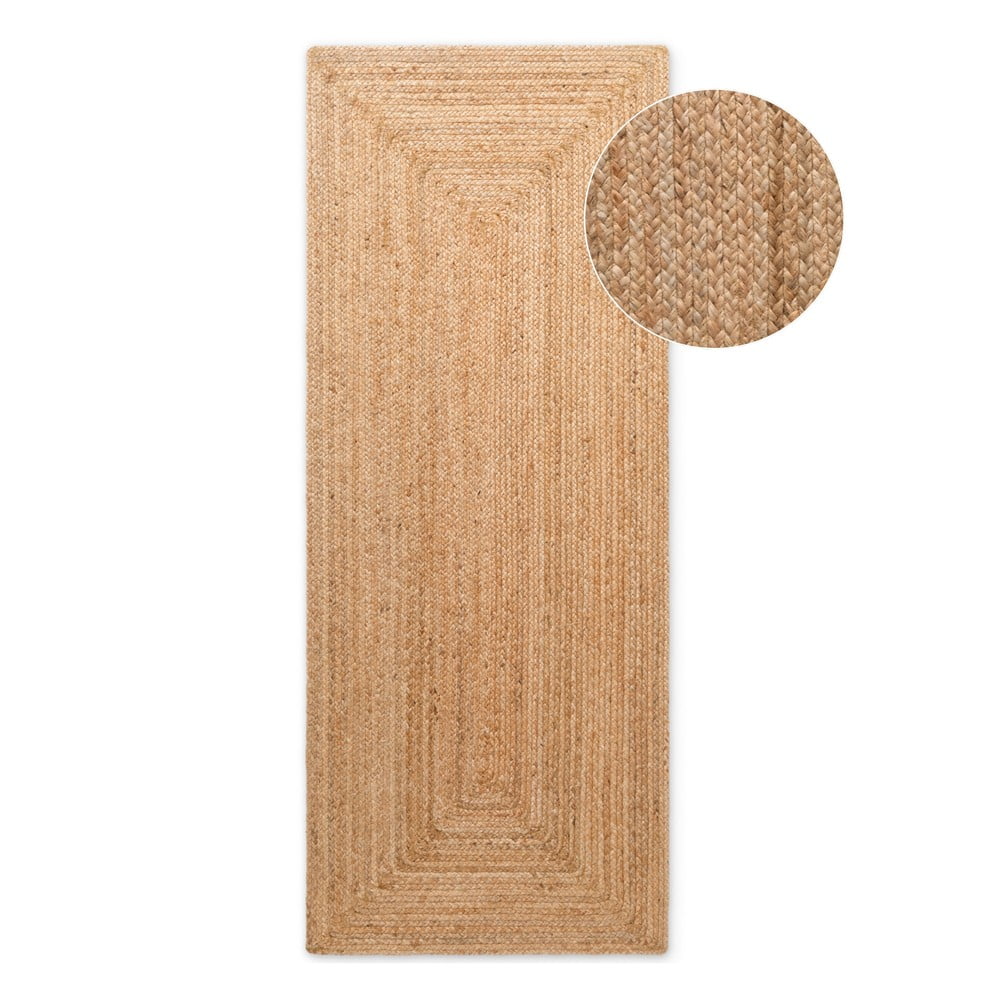 Dwustronny chodnik z juty tkany ręcznie w naturalnym kolorze 80x200 cm Sharmila Natural Brown – Hanse Home
