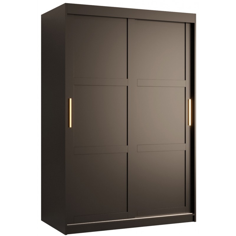 Szafa przesuwna freowana ryflowana do salonu Ramiro 1 120 czarna biała