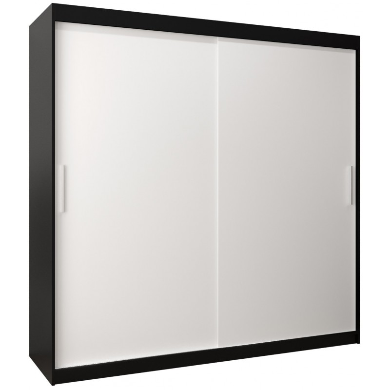 Szafa przesuwna garderoba z półkami do mieszkania Tokyo 200 artisan sonoma czarna biała