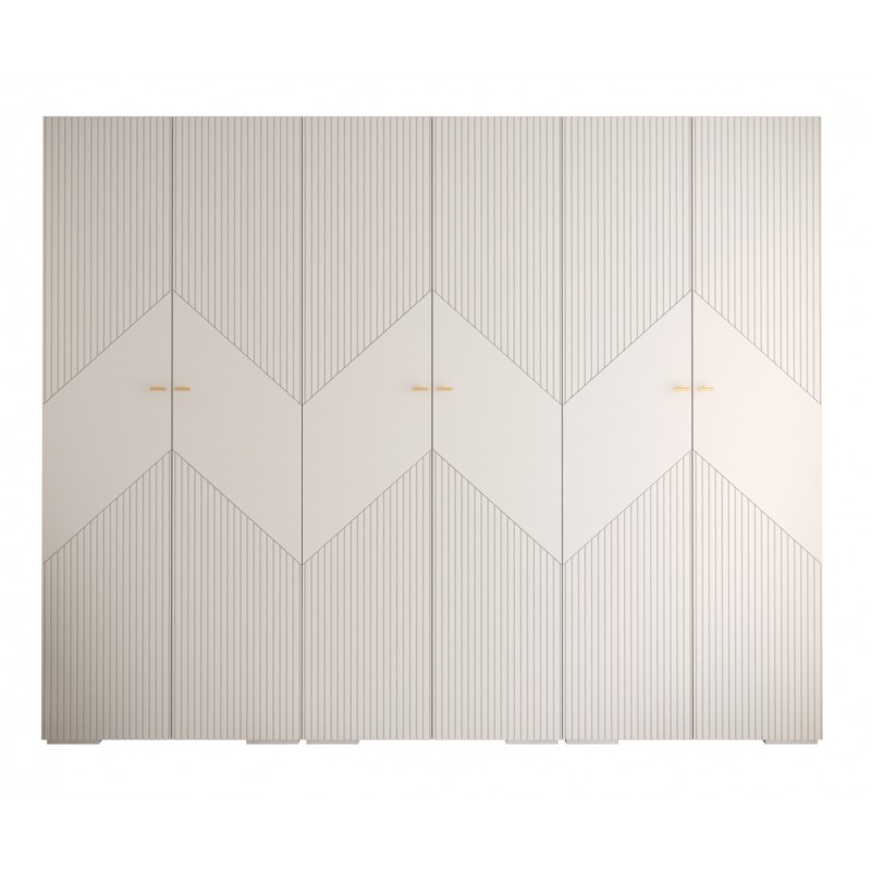 Szafa garderoba ubraniowa z półkami MANHATTAN RYFEL 2 - 3SZ czarny mat biały mat