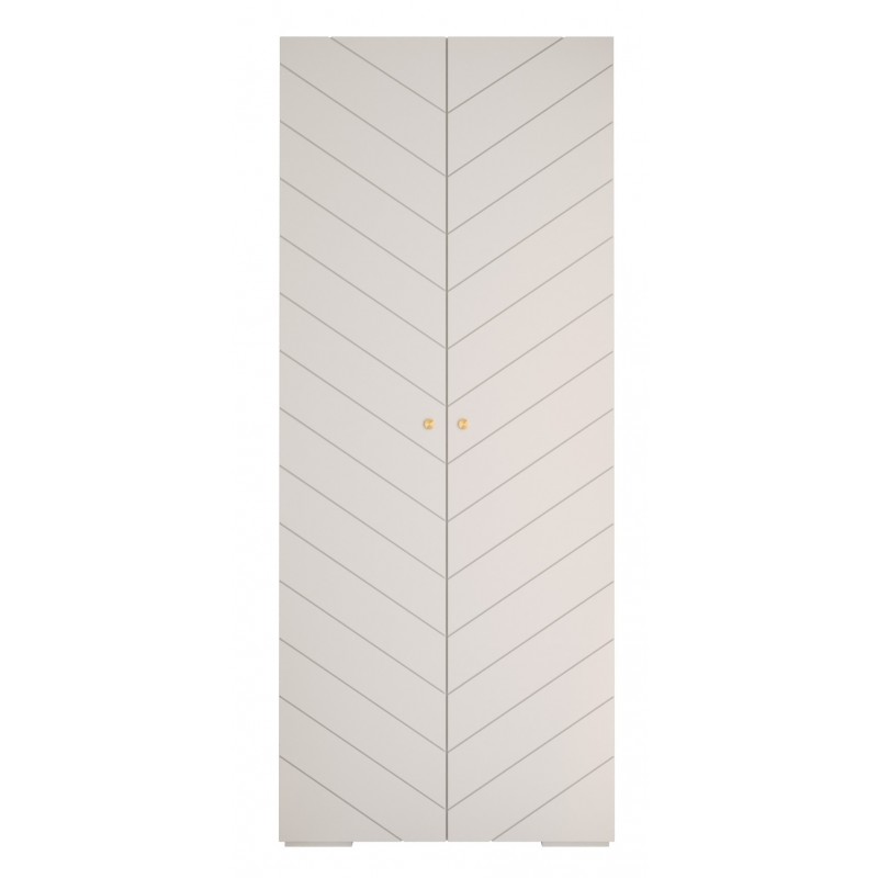 Szafa garderoba ubraniowa z półkami MANHATTAN RYFEL 4 - 1SZ czarny mat biały mat