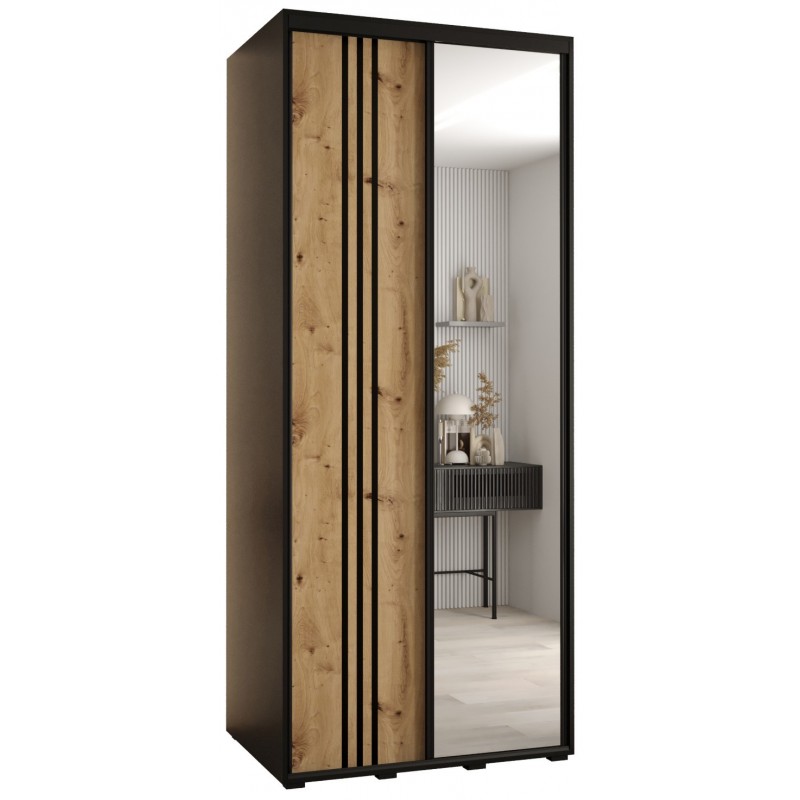 Szafa przesuwna z lustrem wysoka Davos 7 120 głębokość 60 cm wysokość 235,2 cm
