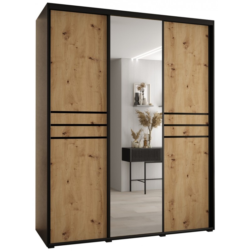 Szafa przesuwna z lustrem wysoka Davos 11 200 głębokość 60 cm wysokość 235,2 cm