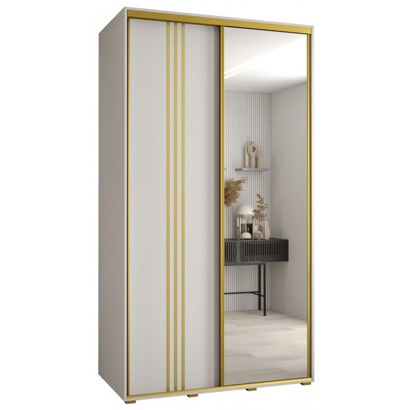Szafa przesuwna z lustrem wysoka Davos 7 130 głębokość 60 cm wysokość 235,2 cm