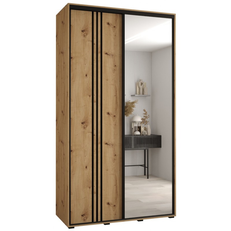 Szafa przesuwna z lustrem wysoka Davos 7 140 głębokość 45 cm wysokość 235,2 cm