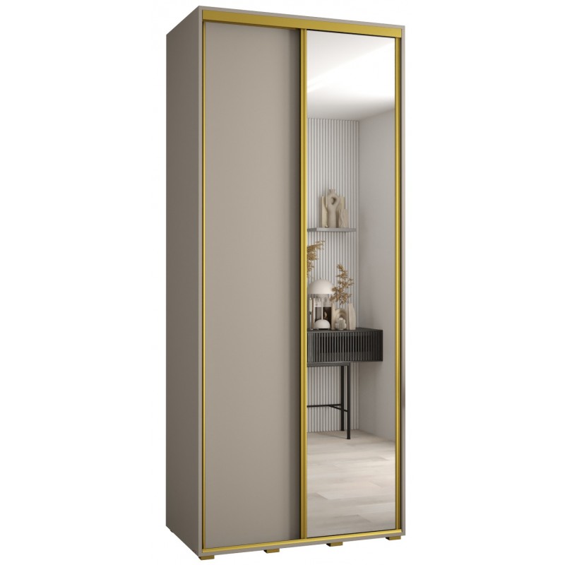 Szafa przesuwna z lustrem wysoka Dakota 3 100 głębokość 60 cm wysokość 235,2 cm