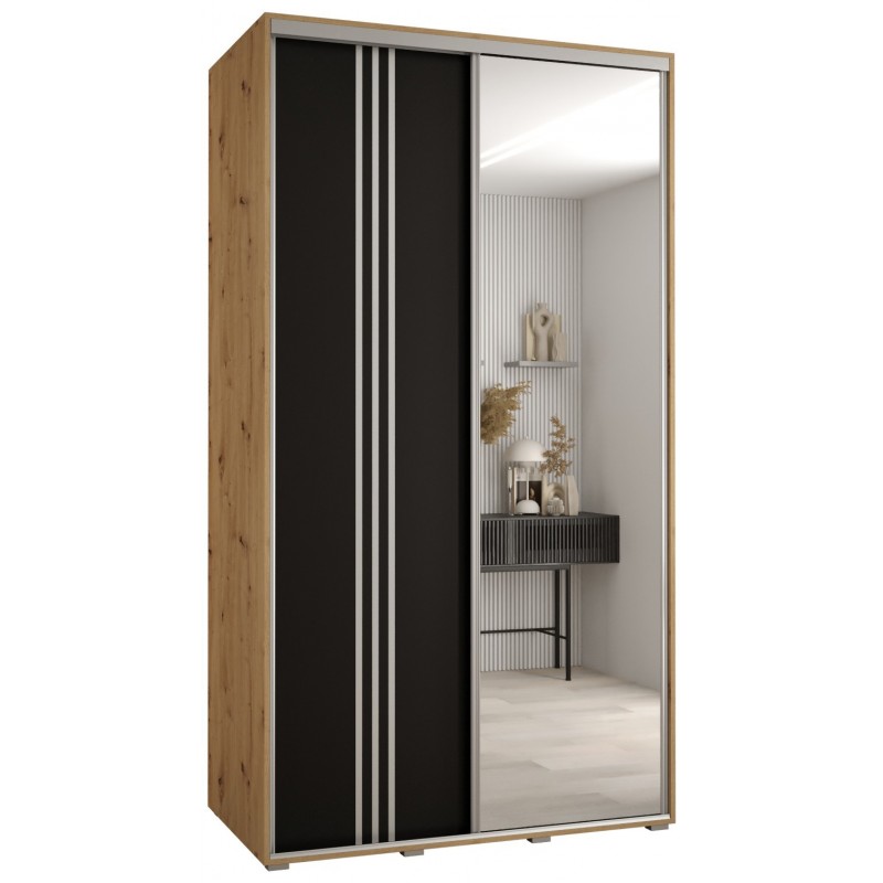 Szafa przesuwna z lustrem wysoka Davos 7 140 głębokość 60 cm wysokość 235,2 cm