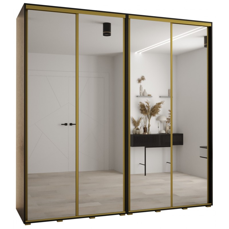 Szafa przesuwna z lustrem wysoka Davos 2 240 głębokość 60 cm wysokość 235,2 cm