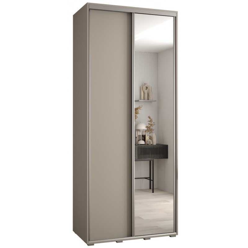 Szafa przesuwna z lustrem wysoka Dakota 3 120 głębokość 45 cm wysokość 235,2 cm