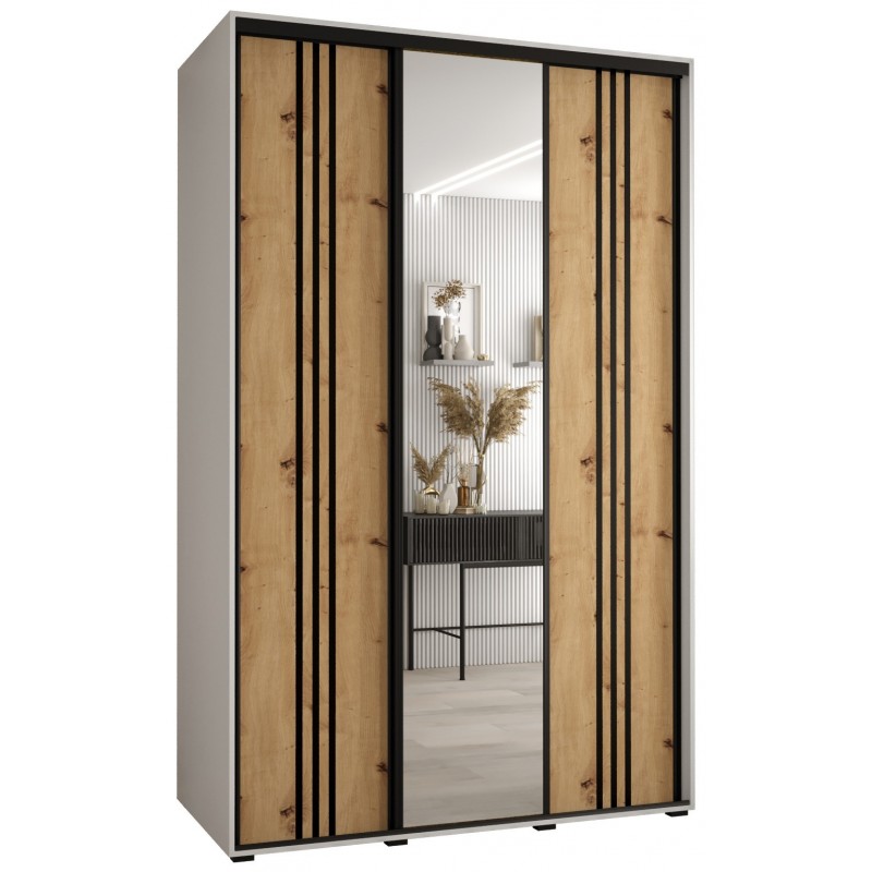 Szafa przesuwna z lustrem wysoka Davos 7 150 głębokość 60 cm wysokość 235,2 cm