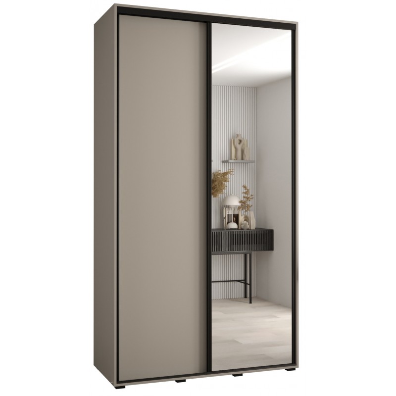 Szafa przesuwna z lustrem wysoka Dakota 3 130 głębokość 60 cm wysokość 235,2 cm