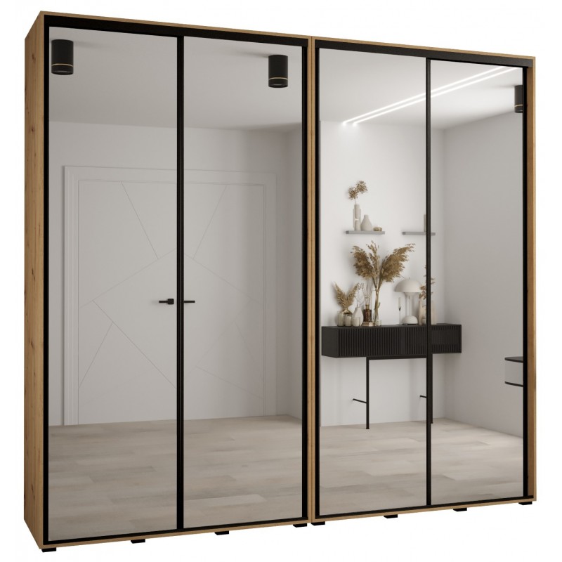 Szafa przesuwna z lustrem wysoka Davos 2 260 głębokość 45 cm wysokość 235,2 cm