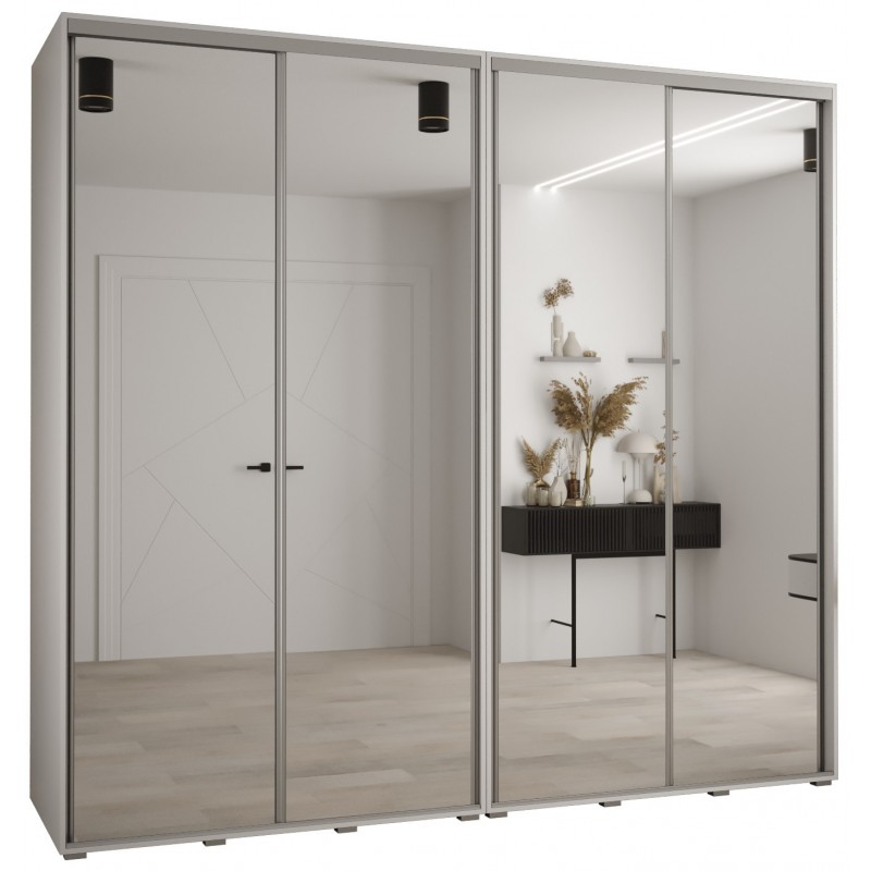 Szafa przesuwna z lustrem wysoka Davos 2 260 głębokość 60 cm wysokość 235,2 cm