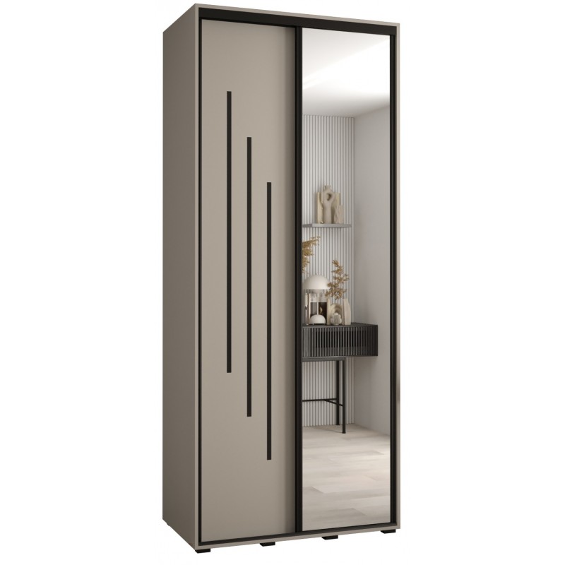 Szafa przesuwna z lustrem wysoka Dakota 9 120 głębokość 60 cm wysokość 235,2 cm