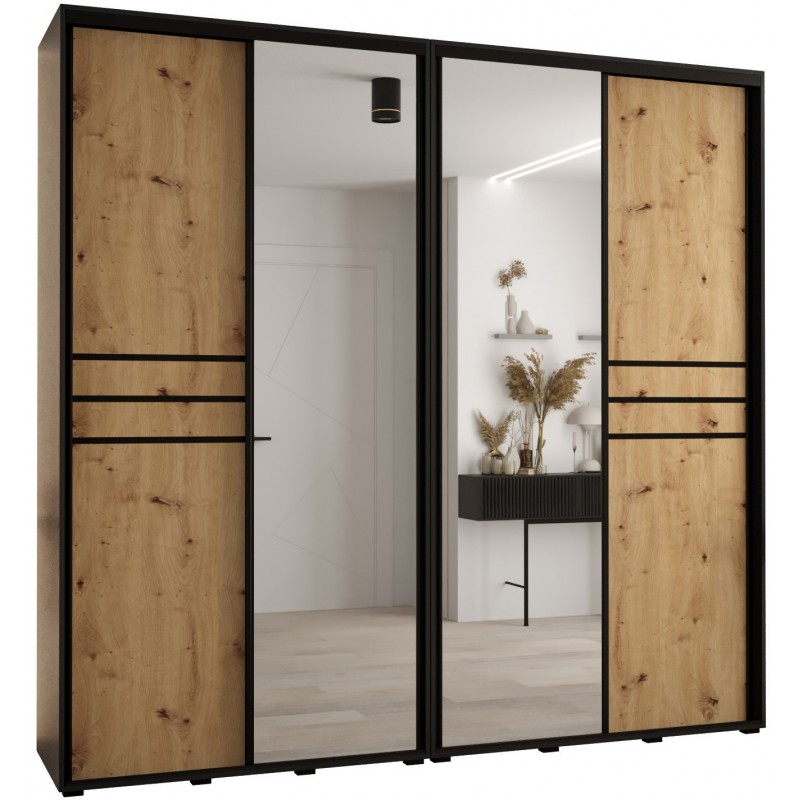 Szafa przesuwna z lustrem wysoka Davos 11 250 głębokość 45 cm wysokość 235,2 cm