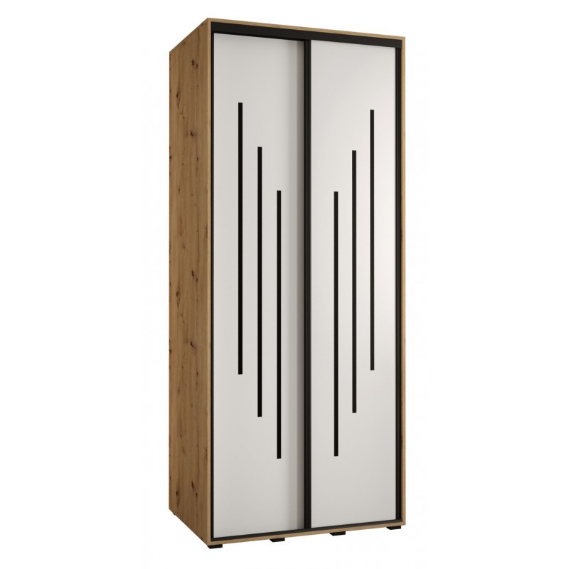 Szafa przesuwna wysoka Davos 8 100 głębokość 60 cm wysokość 235,2 cm