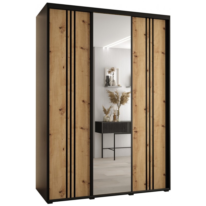 Szafa przesuwna z lustrem wysoka Davos 7 180 głębokość 60 cm wysokość 235,2 cm