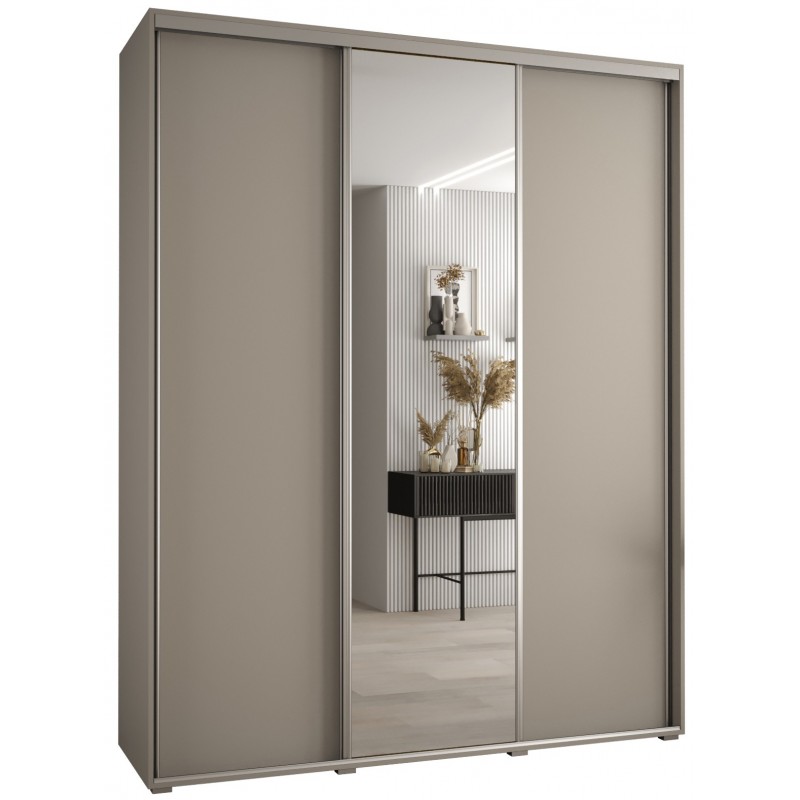 Szafa przesuwna z lustrem wysoka Dakota 3 190 głębokość 45 cm wysokość 235,2 cm